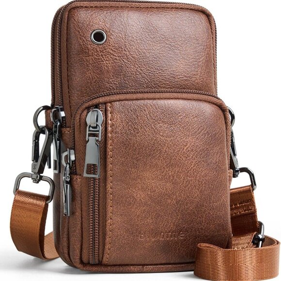 Women’s PU Leather Crossbody Phone Purse Compact Travel Wallet Bag - Picture 6 of 6